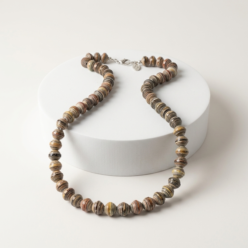 Recycled Paper Bead Chains – handmade recycled paper from Sri Lanka