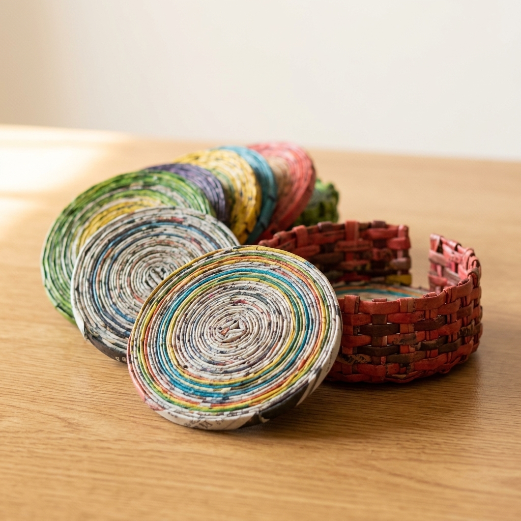 Coasters – handmade recycled paper from Sri Lanka