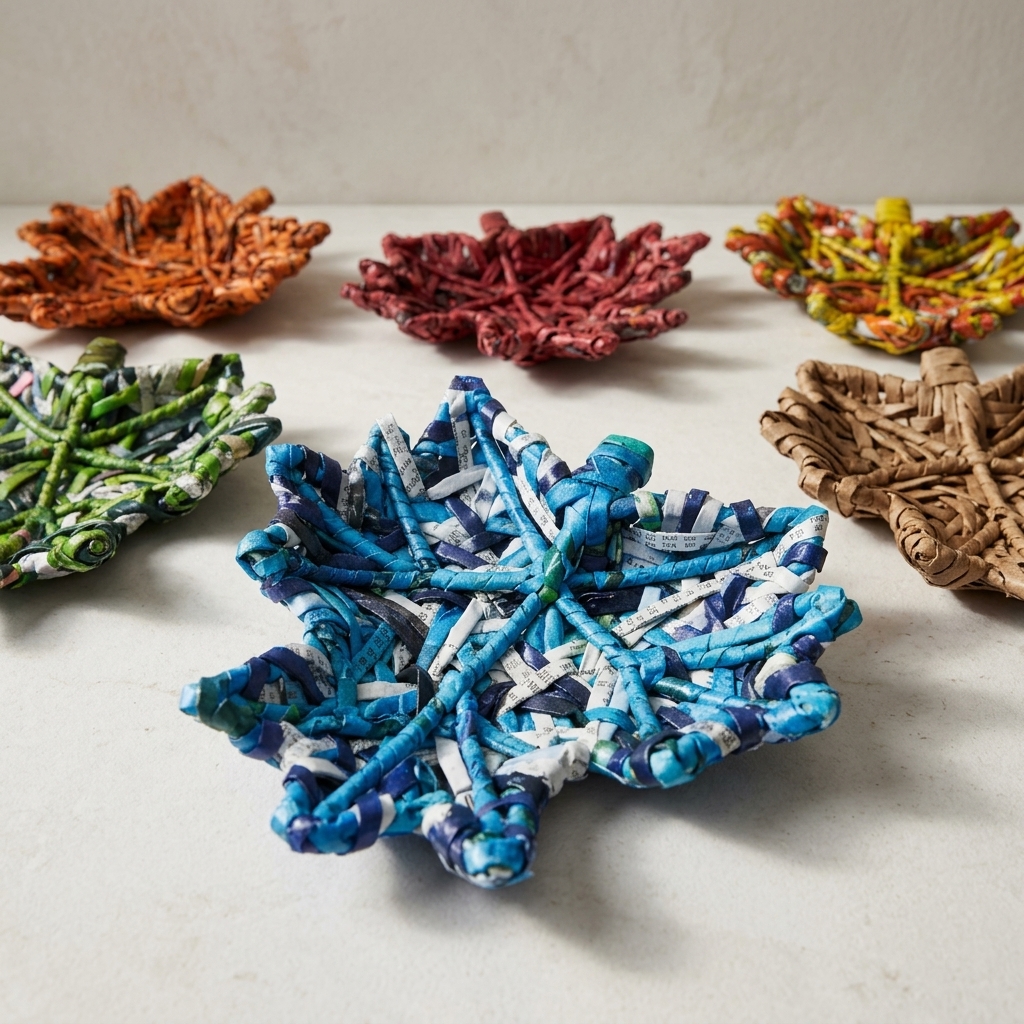 Maple Leaf Tray – handmade recycled paper from Sri Lanka